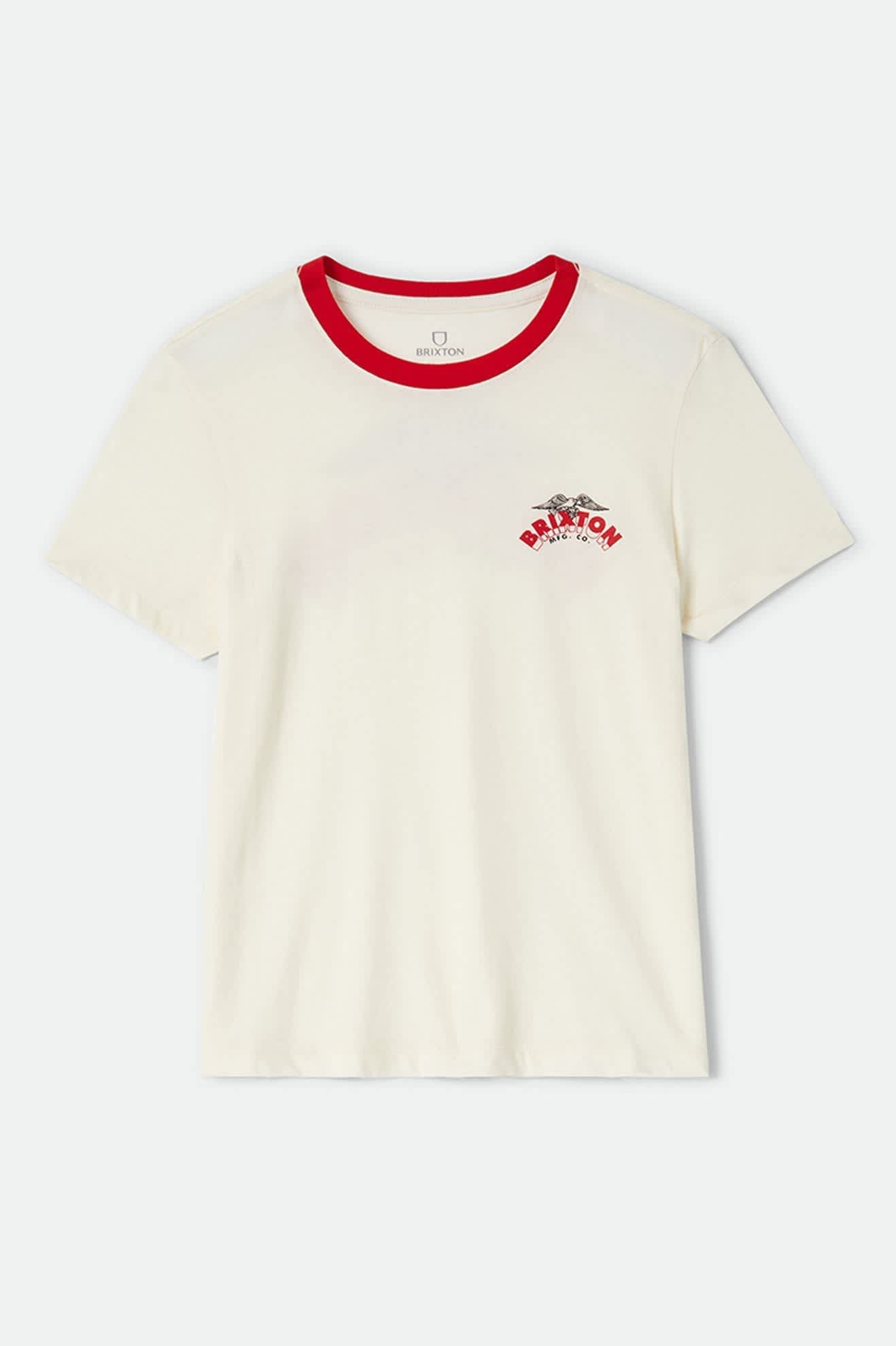 brixton-banner-slim-crew-t-shirt-off-white-baumwolle image 2