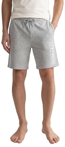 hurley-boxed-logo-fleece-shorts-herren-sweatshorts-grau-l image 8