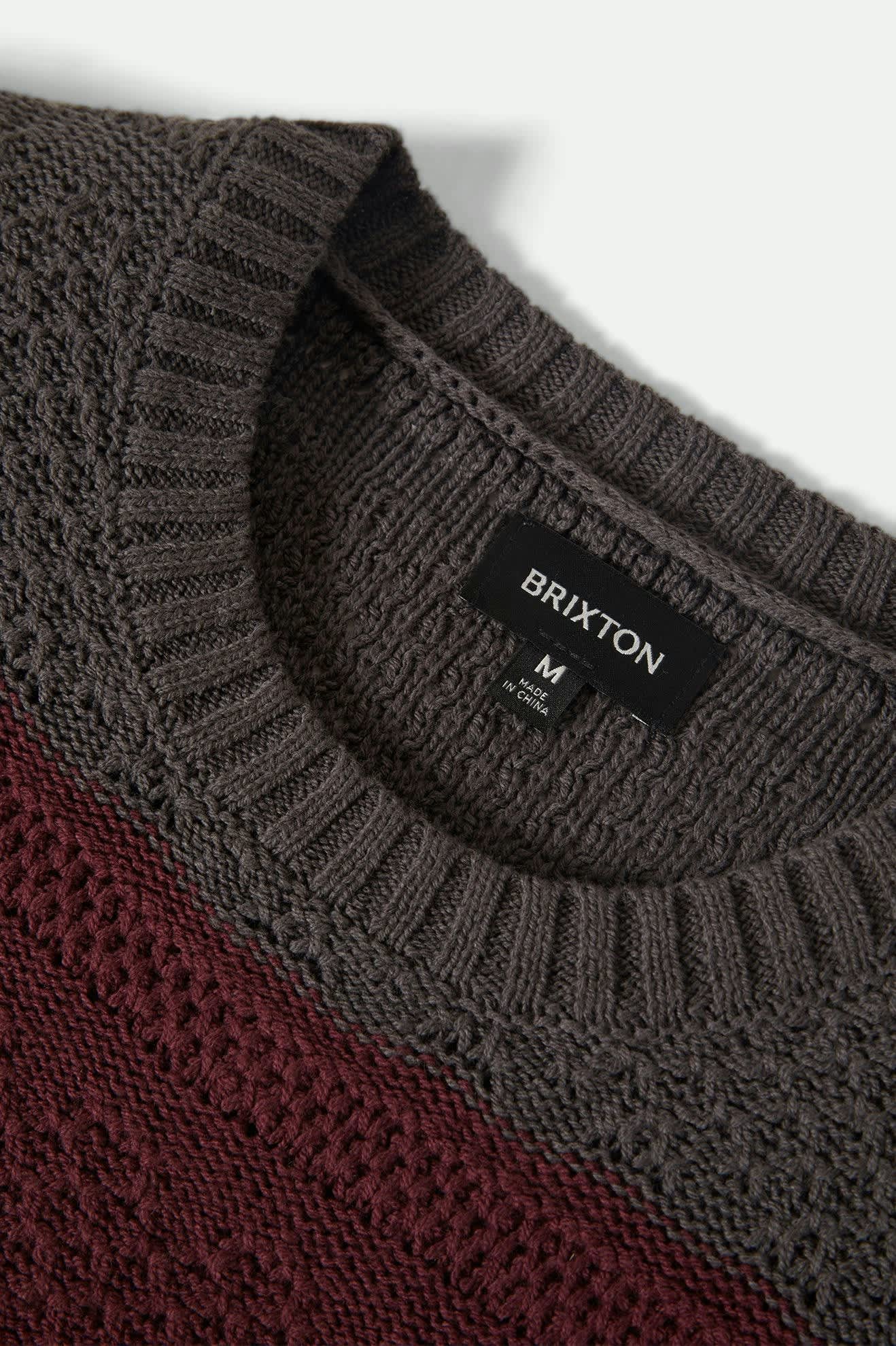 brixton-midnight-crew-sweater-pullover-schwarz-port-gestreift image 4