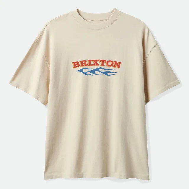 brixton-clifton-boxed-crop-t-shirt-cream-cropped-baumwolle image 1