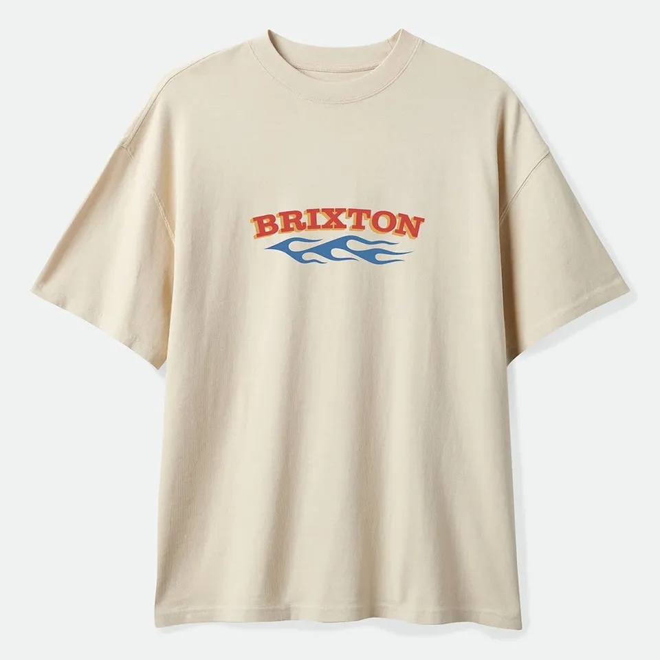 brixton-clifton-boxed-crop-t-shirt-cream-cropped-baumwolle image 1