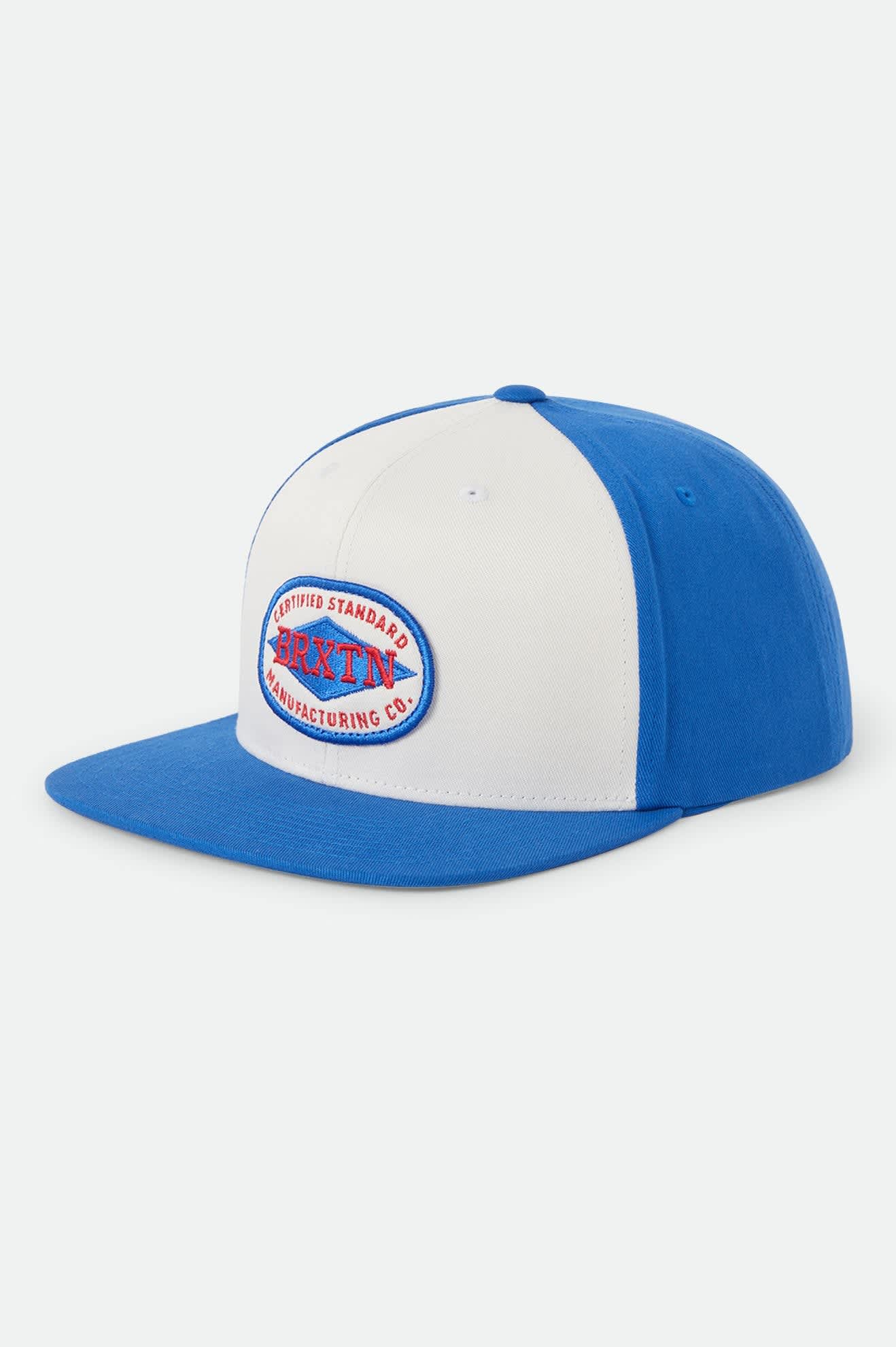 brixton-meyers-snapback-cap-off-white-electric-indigo-flat-bill image 1