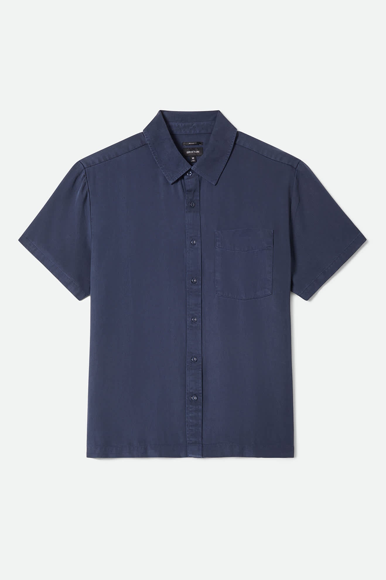brixton-cooling-comfort-kurzarmhemd-midnight-navy-tencel image 1