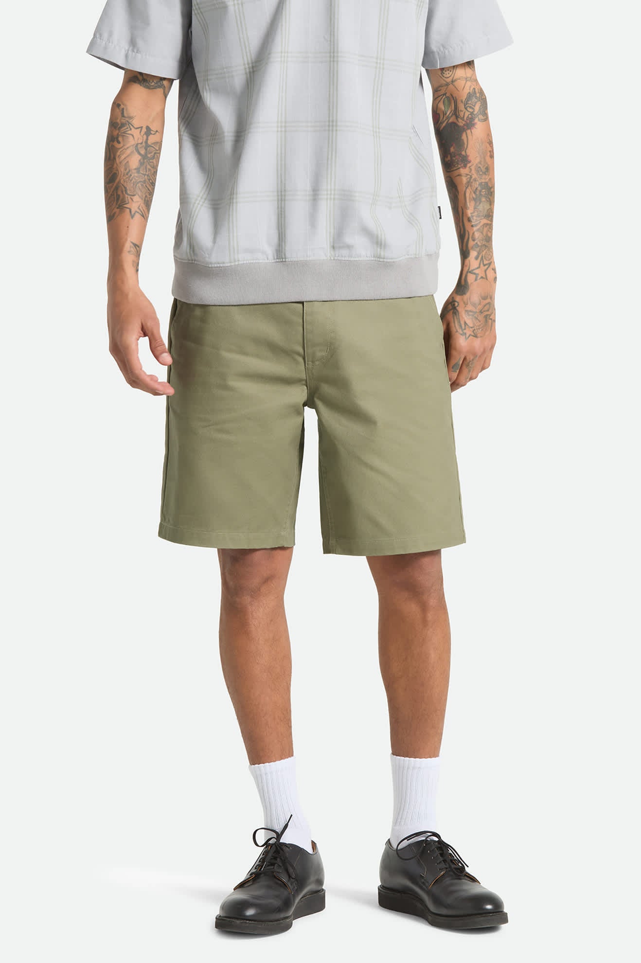 brixton-santo-chino-short-olive-surplus-stretch image 2