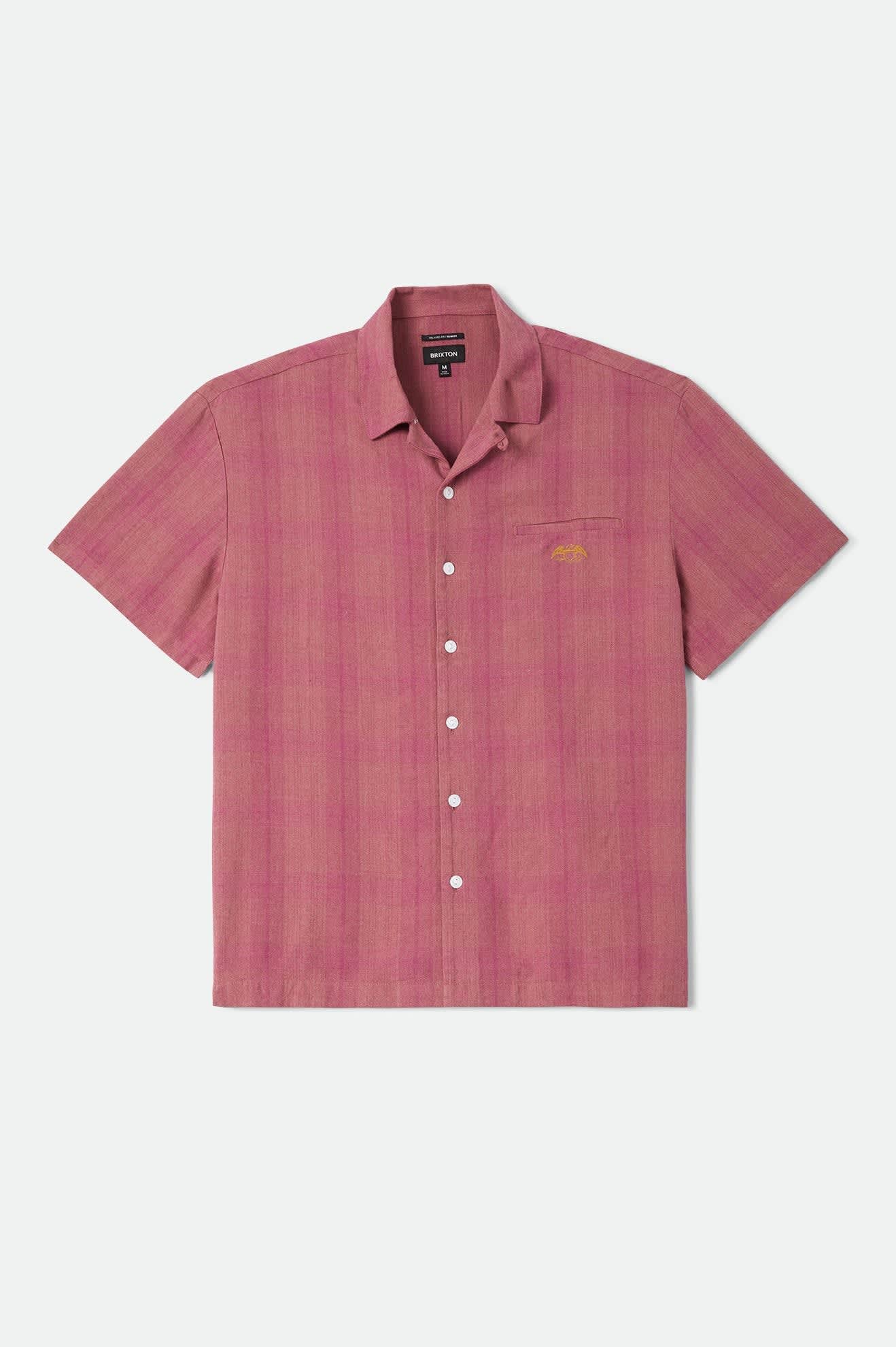 brixton-century-shirt-kurzarmhemd-pink-shadow-plaid-viskose image 1