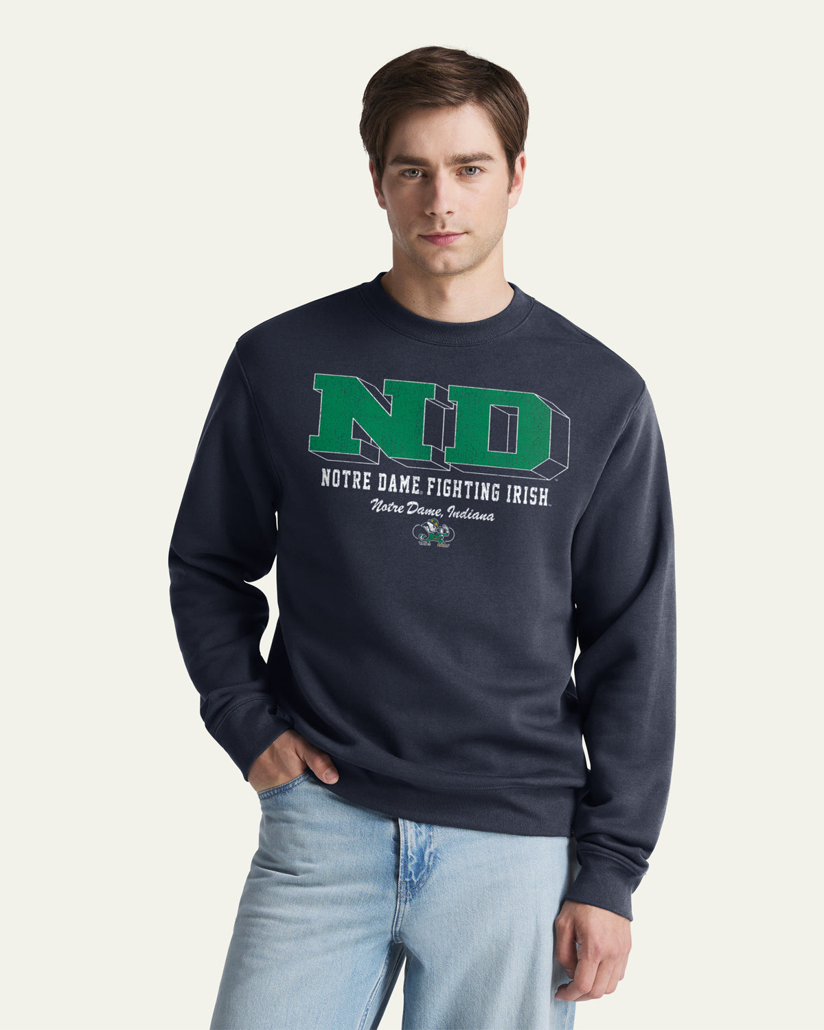 47-brand-notre-dame-herren-sweatshirt-navy-pullover-fleece image 1