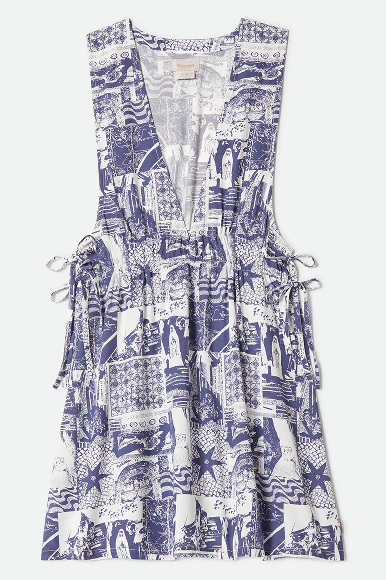 brixton-bells-kleid-navy-white-collage-viskose image 2
