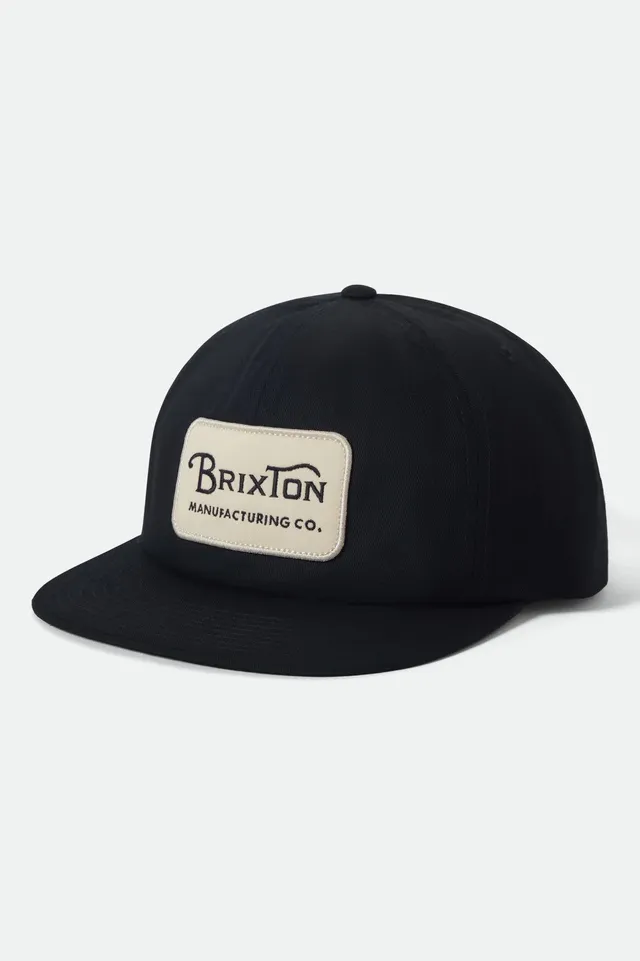 brixton-grade-snapback-black-off-white-cap-baumwolle image 1