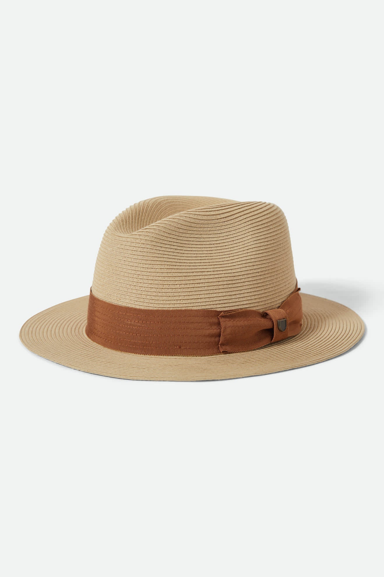 brixton-roma-straw-fedora-hut-natural-bronze-packable-stroh image 1