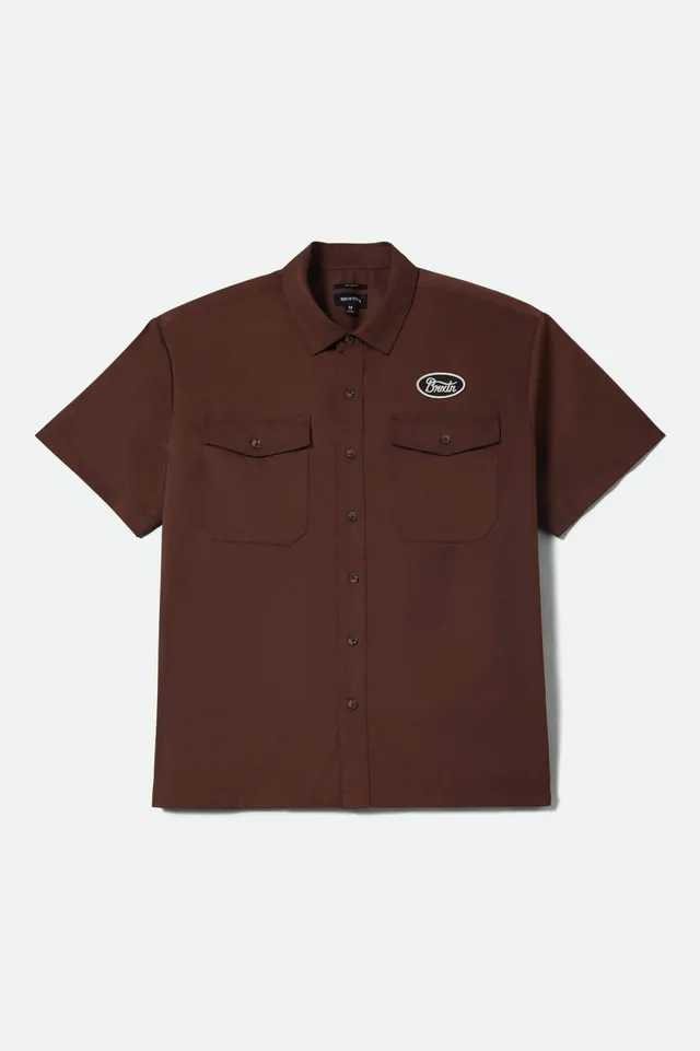 brixton-builders-olson-kurzarm-hemd-chocolate-twill image 1
