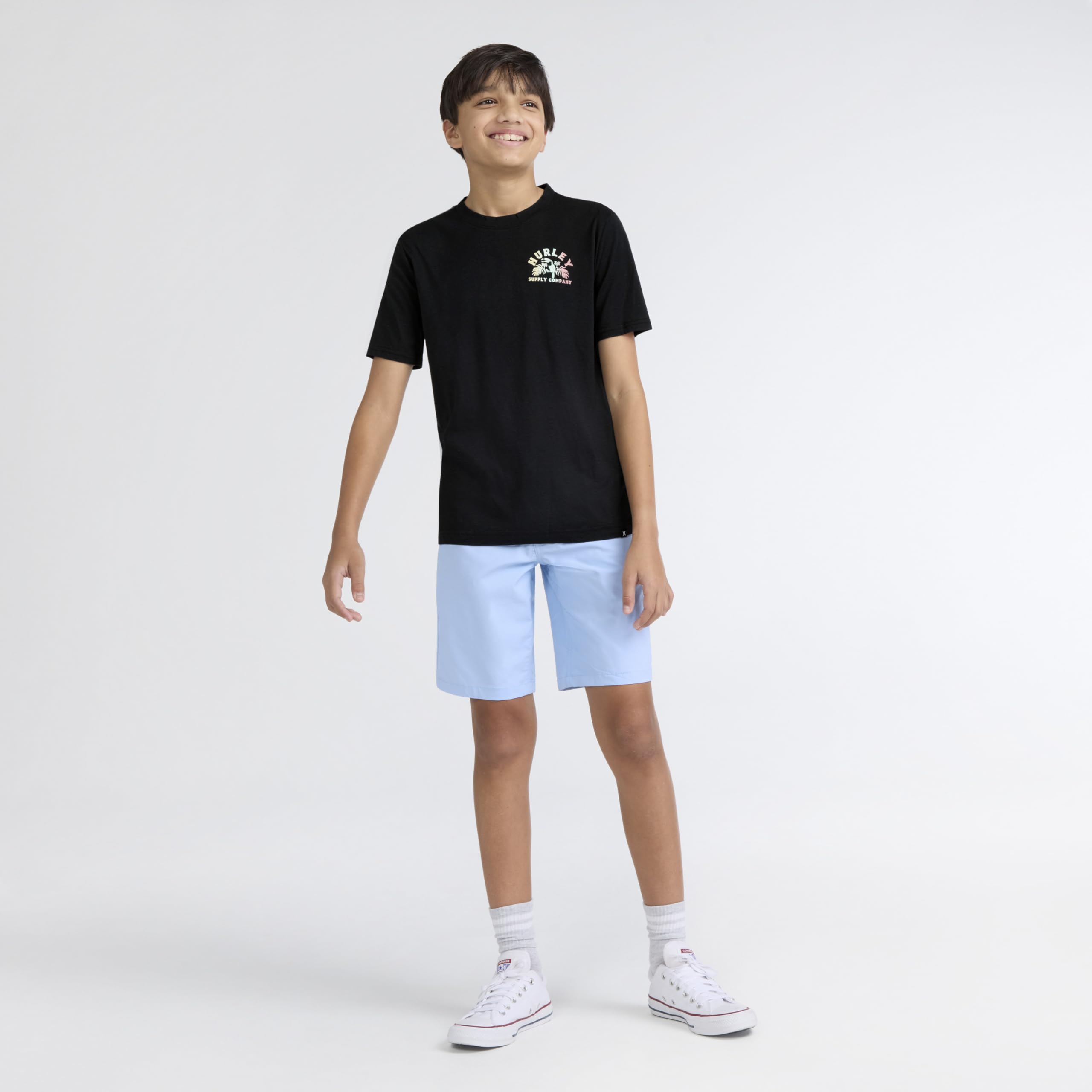 hurley-89134-grafik-t-shirt-kinder-8-10-jahre-kurzarm image 4