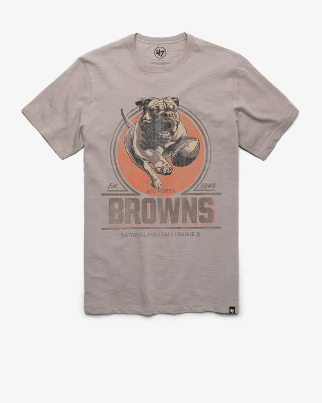 47-brand-scrum-browns-emblem-t-shirt-wolf-grey-vintage-baumwolle image 1