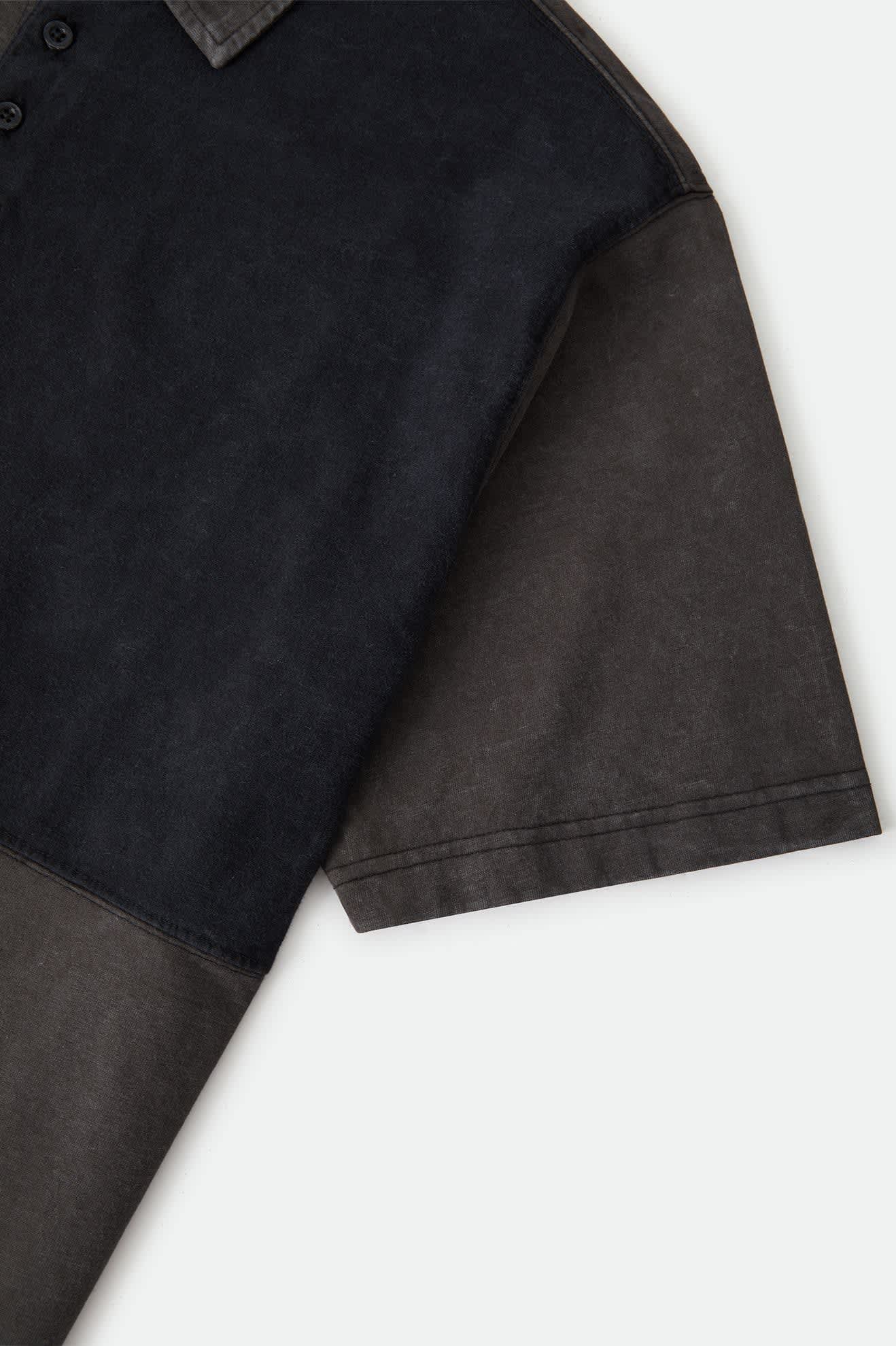 brixton-deco-relaxed-polo-t-shirt-washed-black-baumwolle image 8