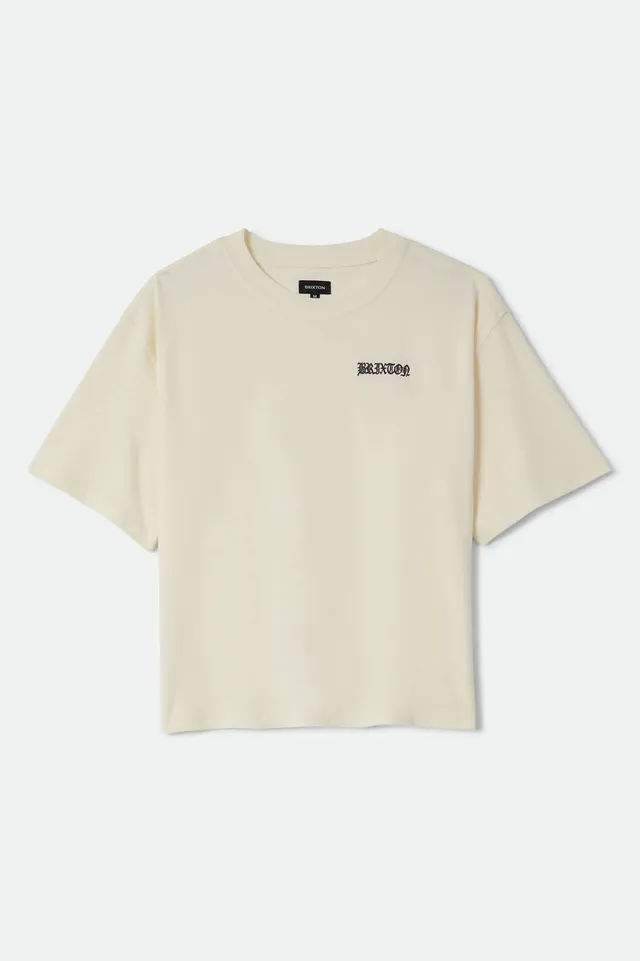 brixton-serrano-boxed-crop-t-shirt-cream-baumwolle image 1