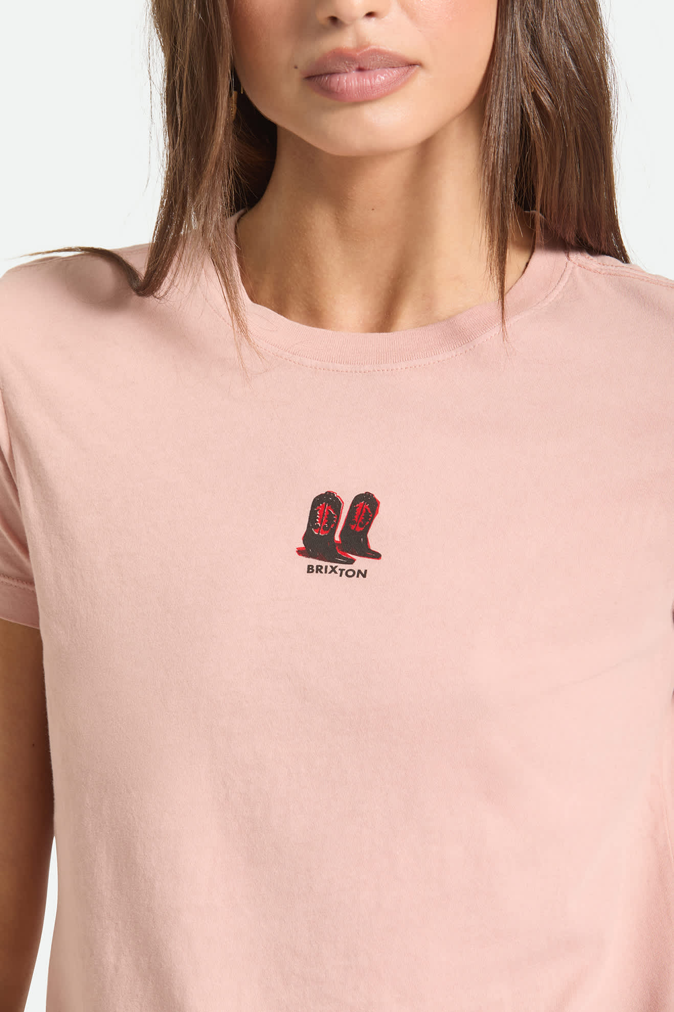 brixton-two-boots-slim-crew-t-shirt-silver-pink-baumwolle image 5