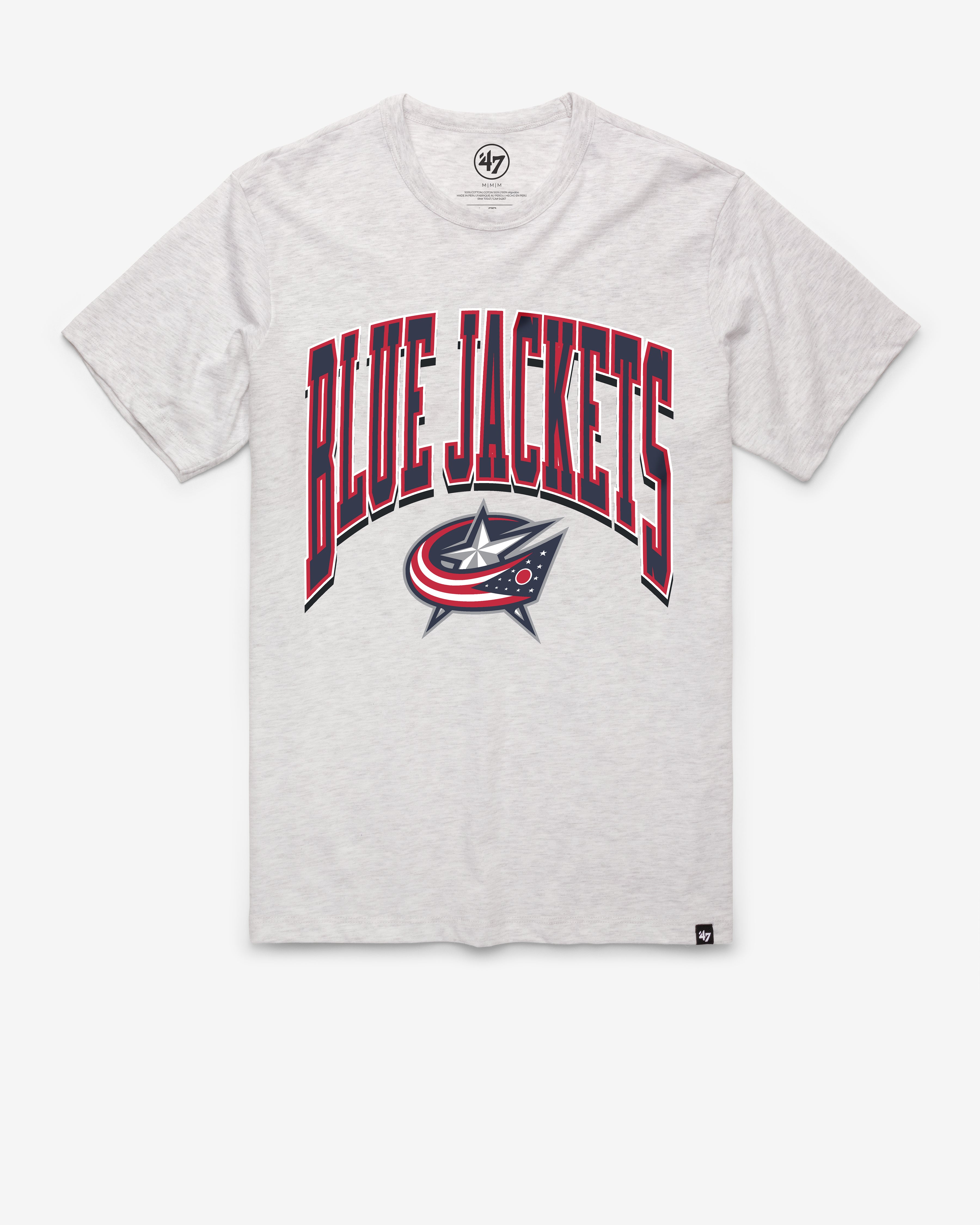 47-franklin-tee-blue-jackets-t-shirt-relay-grey-vintage image 1