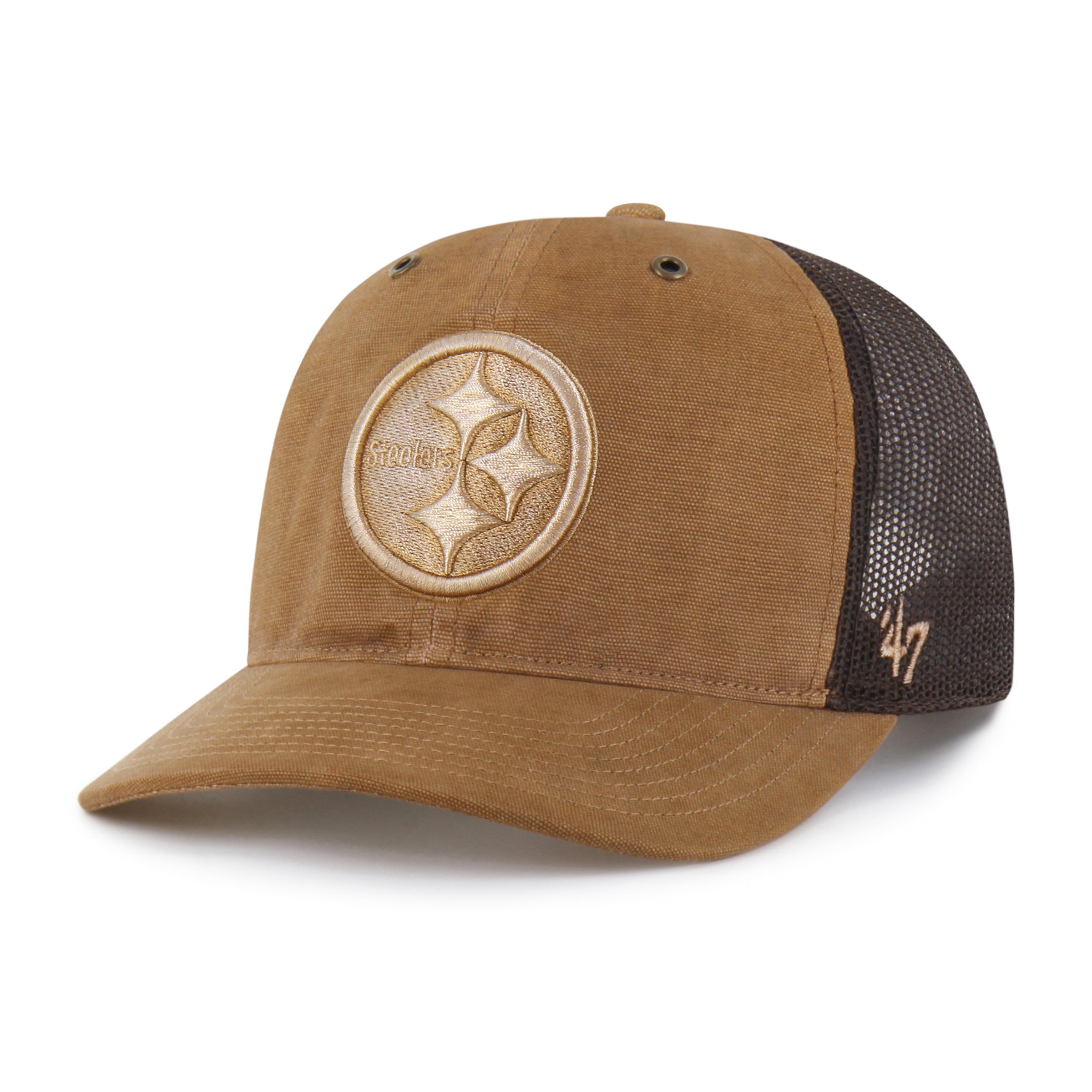 47-brand-47-trucker-pittsburgh-steelers-cap-braun-snapback image 4