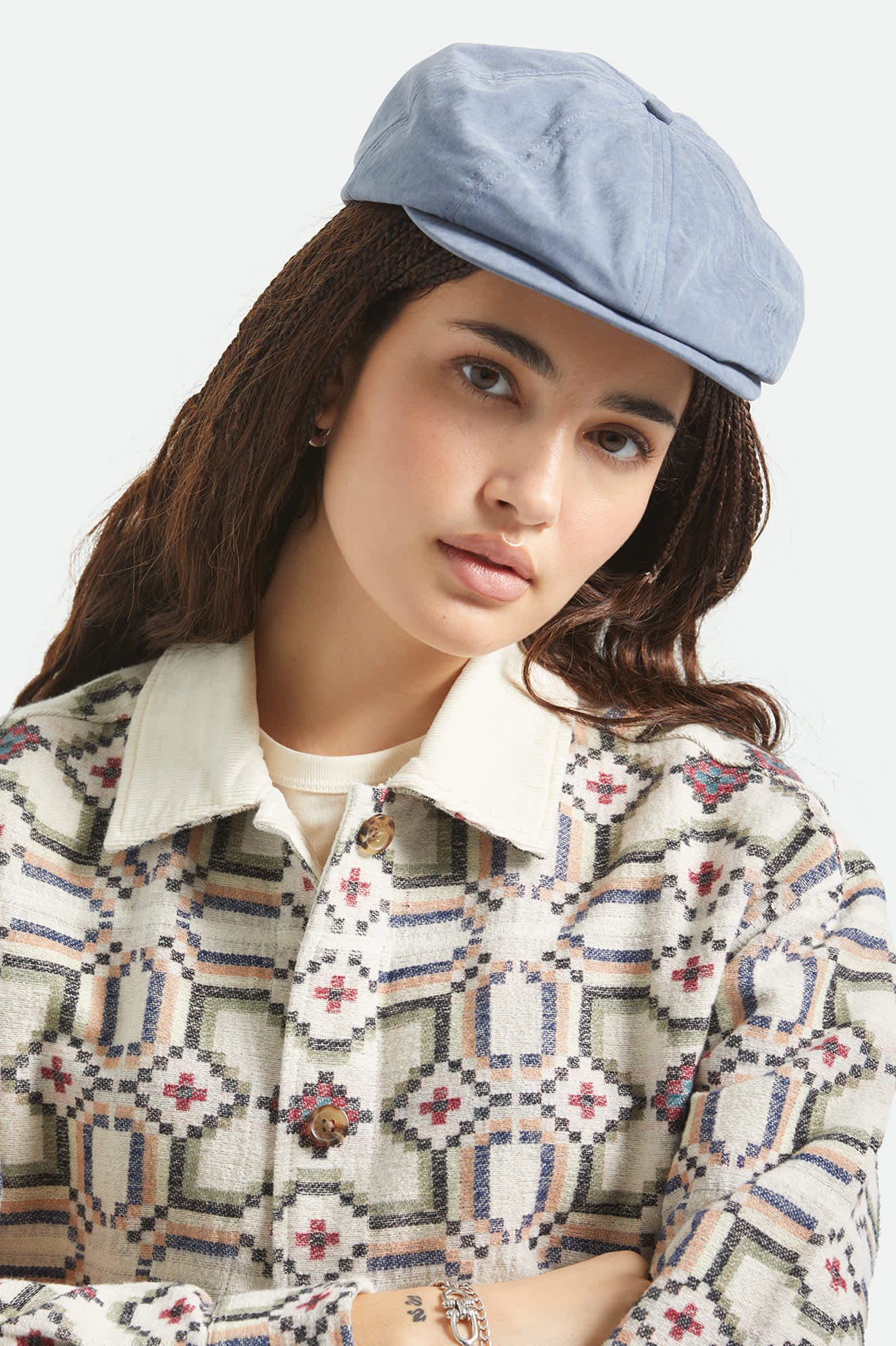 brixton-brood-newsboy-schieberm-tze-slate-blue-satin image 2