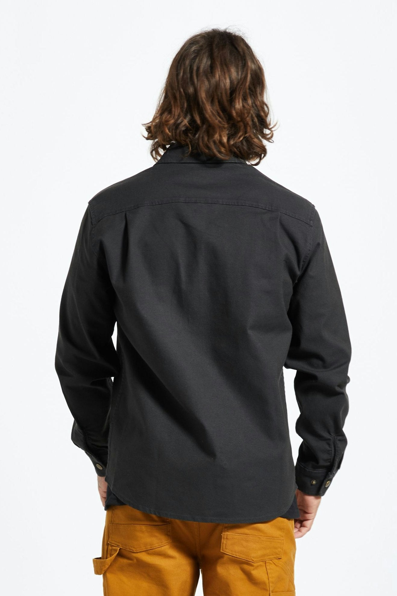 brixton-builders-stretch-overshirt-herren-schwarz-canvas image 6