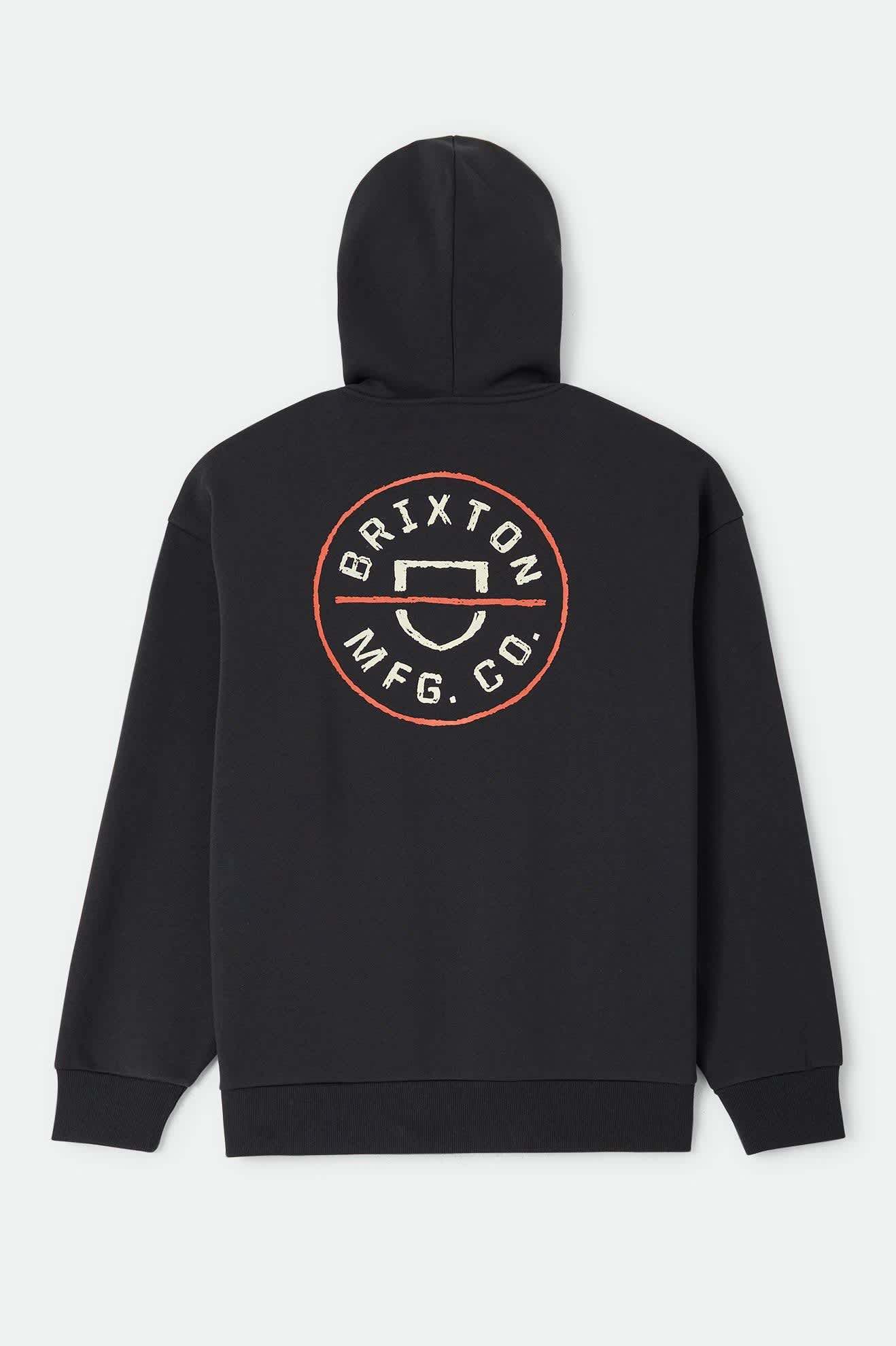 brixton-crest-ii-hood-hoodie-schwarz image 2