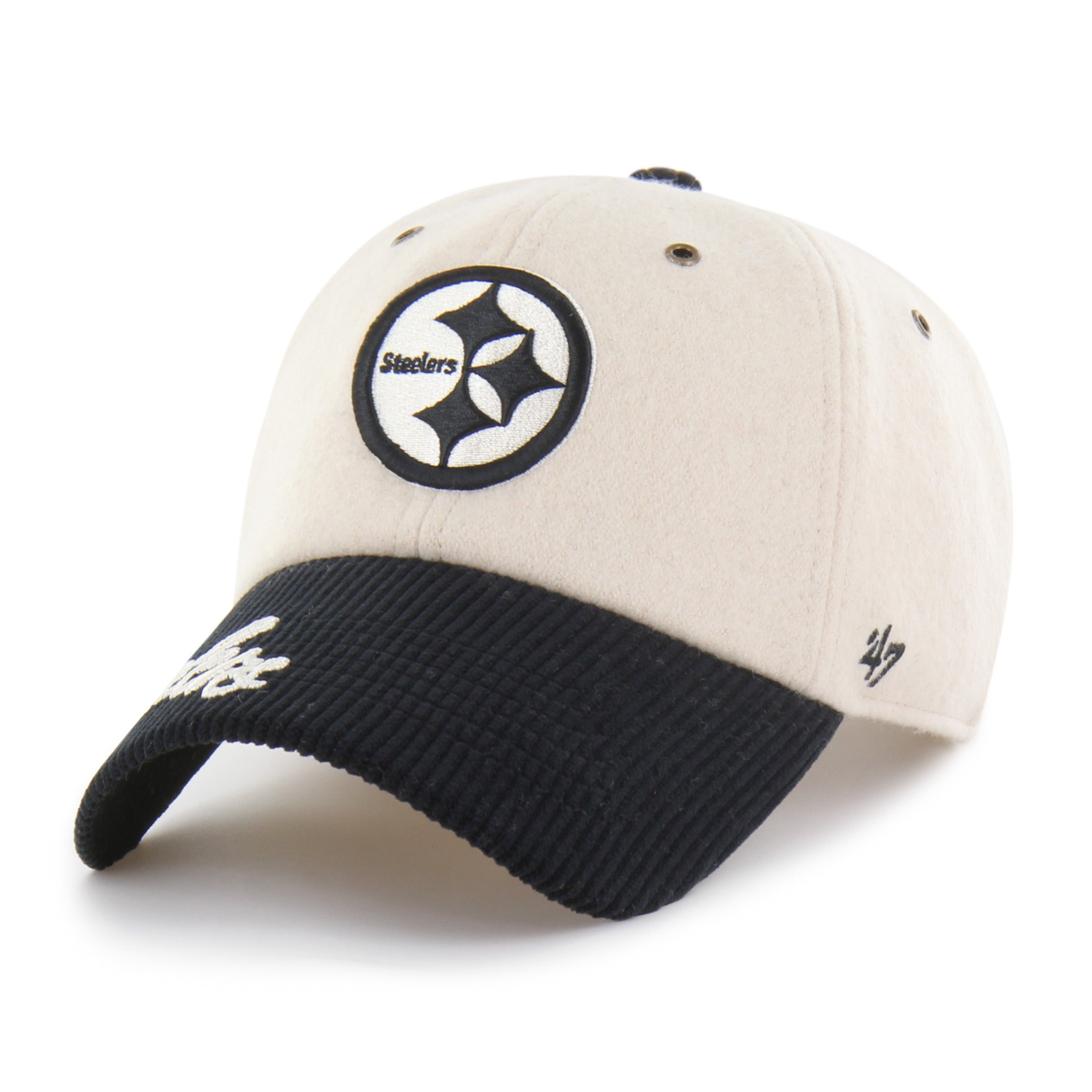 47-clean-up-pittsburgh-steelers-two-tone-cap-natural image 3