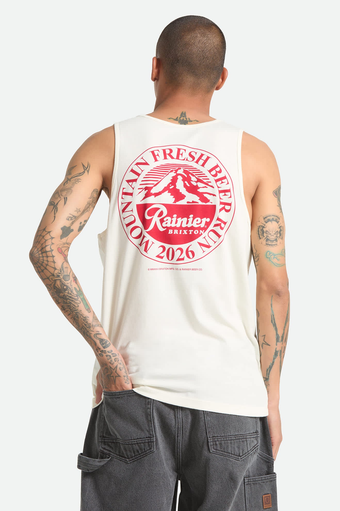 brixton-rainier-beer-run-tank-natural-baumwolle-print image 3