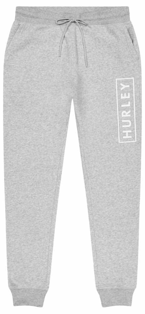 hurley-boxed-logo-fleece-shorts-herren-sweatshorts-grau-l image 3