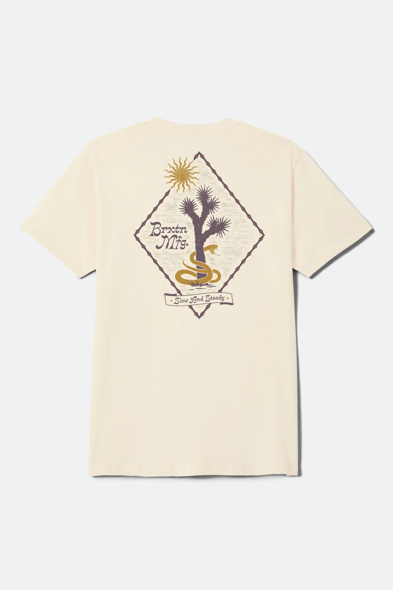 brixton-steady-standard-t-shirt-cream-baumwolle-herren image 2