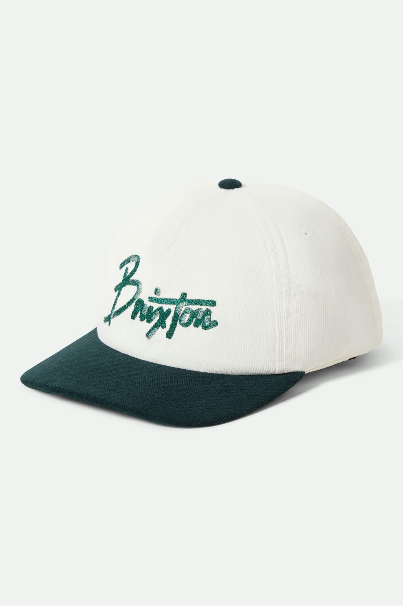 brixton-corduroy-snapback-cap-night-sage-cord image 1