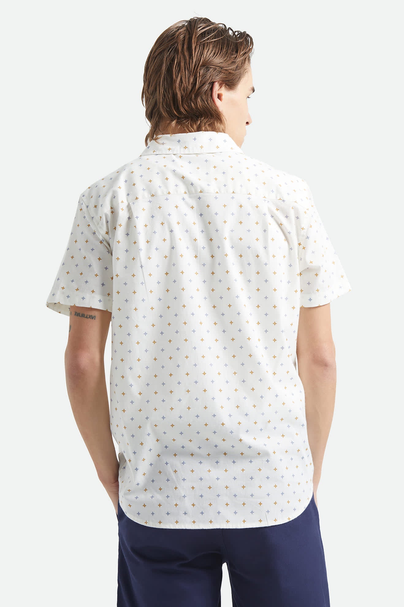 brixton-charter-kurzarmhemd-off-white-multi-diamond-stretch image 4