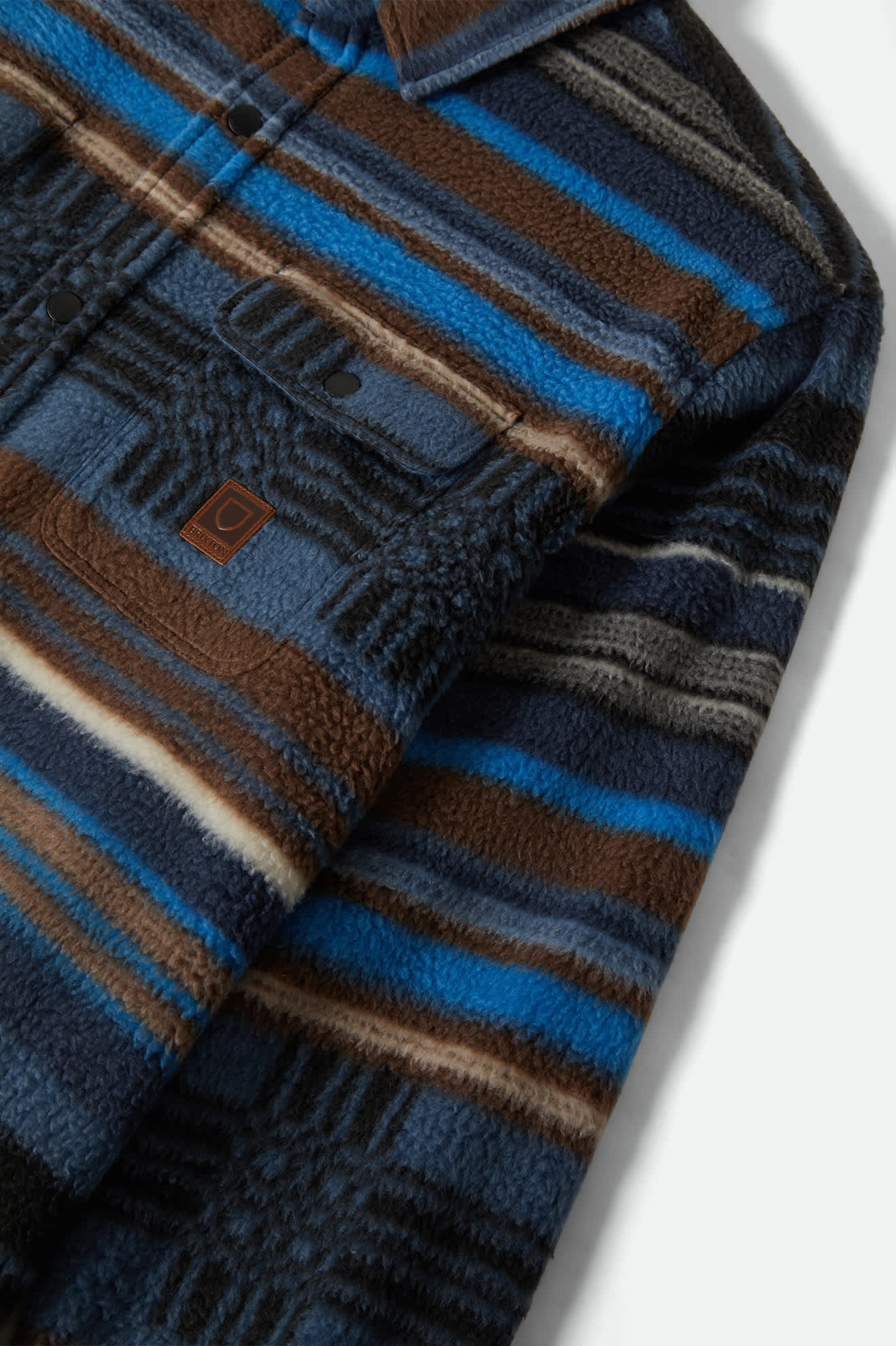 brixton-bowery-arctic-stretch-flanellhemd-mood-indigo-blanket-stripe image 7