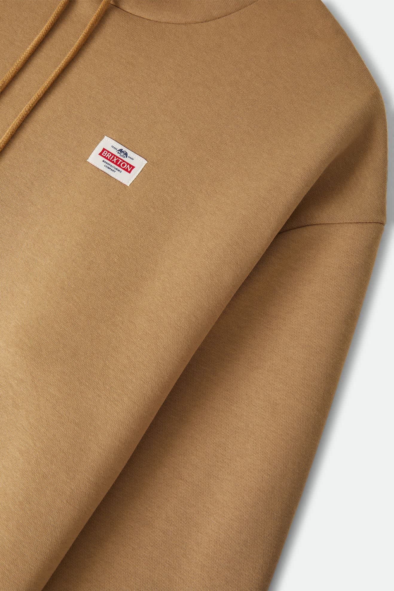 brixton-trademark-hood-hoodie-british-khaki-baumwollfleece image 3