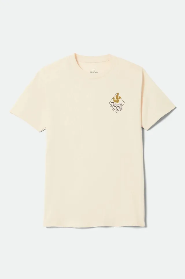 brixton-steady-standard-t-shirt-cream-baumwolle-herren image 1