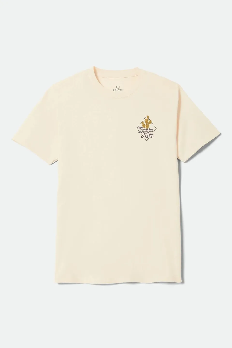 brixton-steady-standard-t-shirt-cream-baumwolle-herren image 1