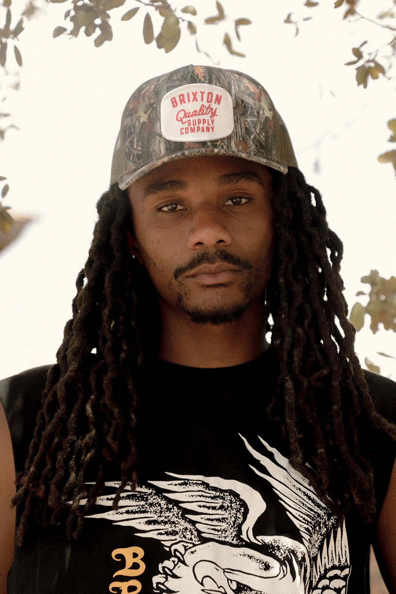 brixton-hubal-netplus-trucker-cap-tree-camo-olive-mesh image 4