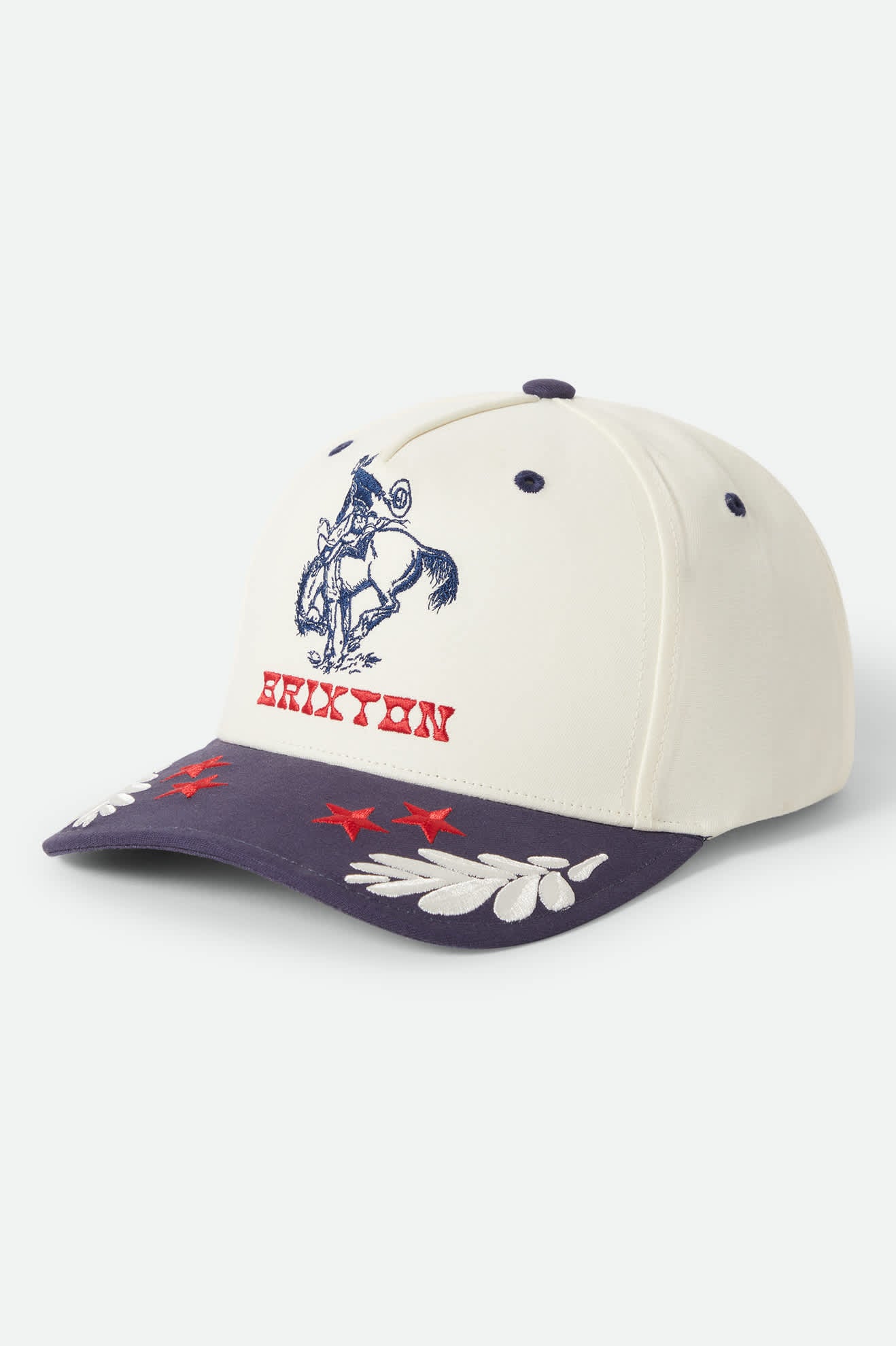 brixton-rodeo-netplus-snapback-cap-off-white-navy image 1