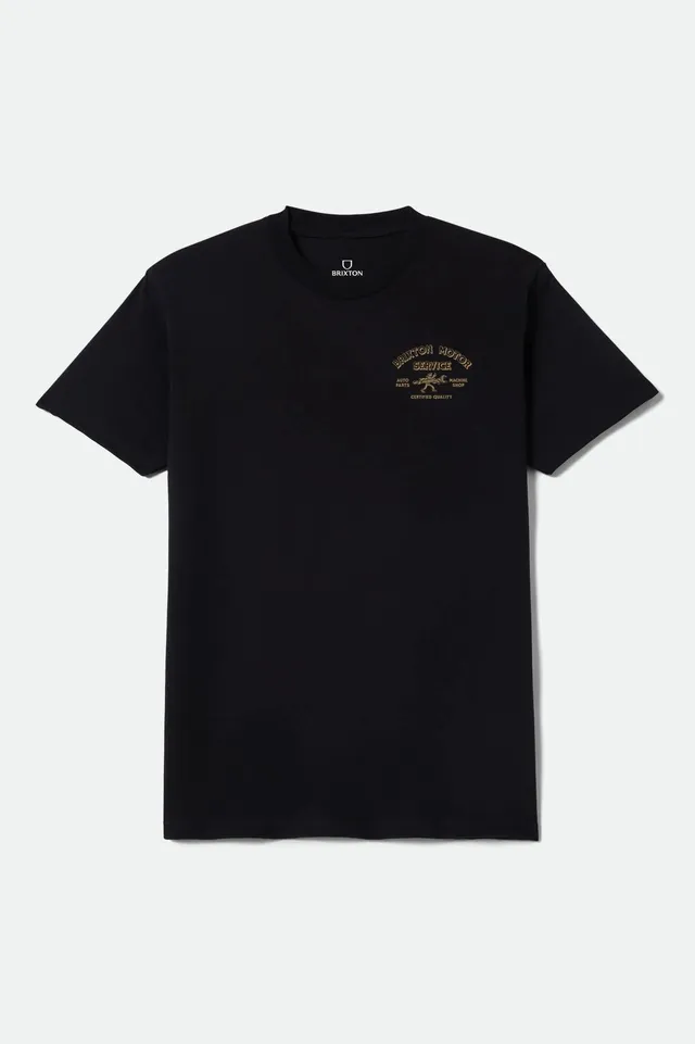 brixton-dyson-t-shirt-schwarz-brust-und-r-ckenprint image 1