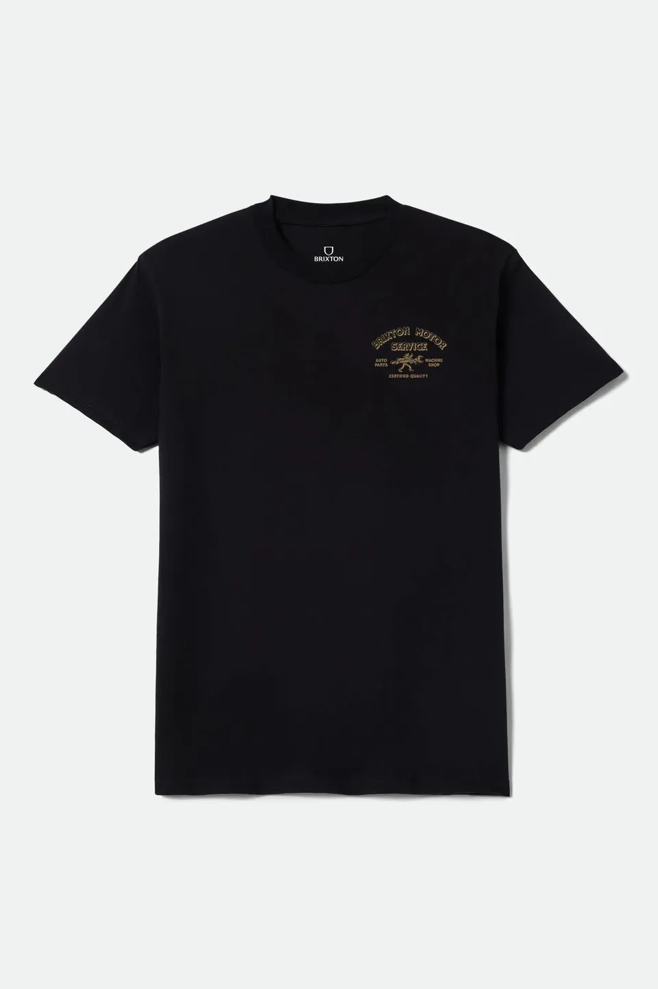 brixton-dyson-t-shirt-schwarz-brust-und-r-ckenprint image 1