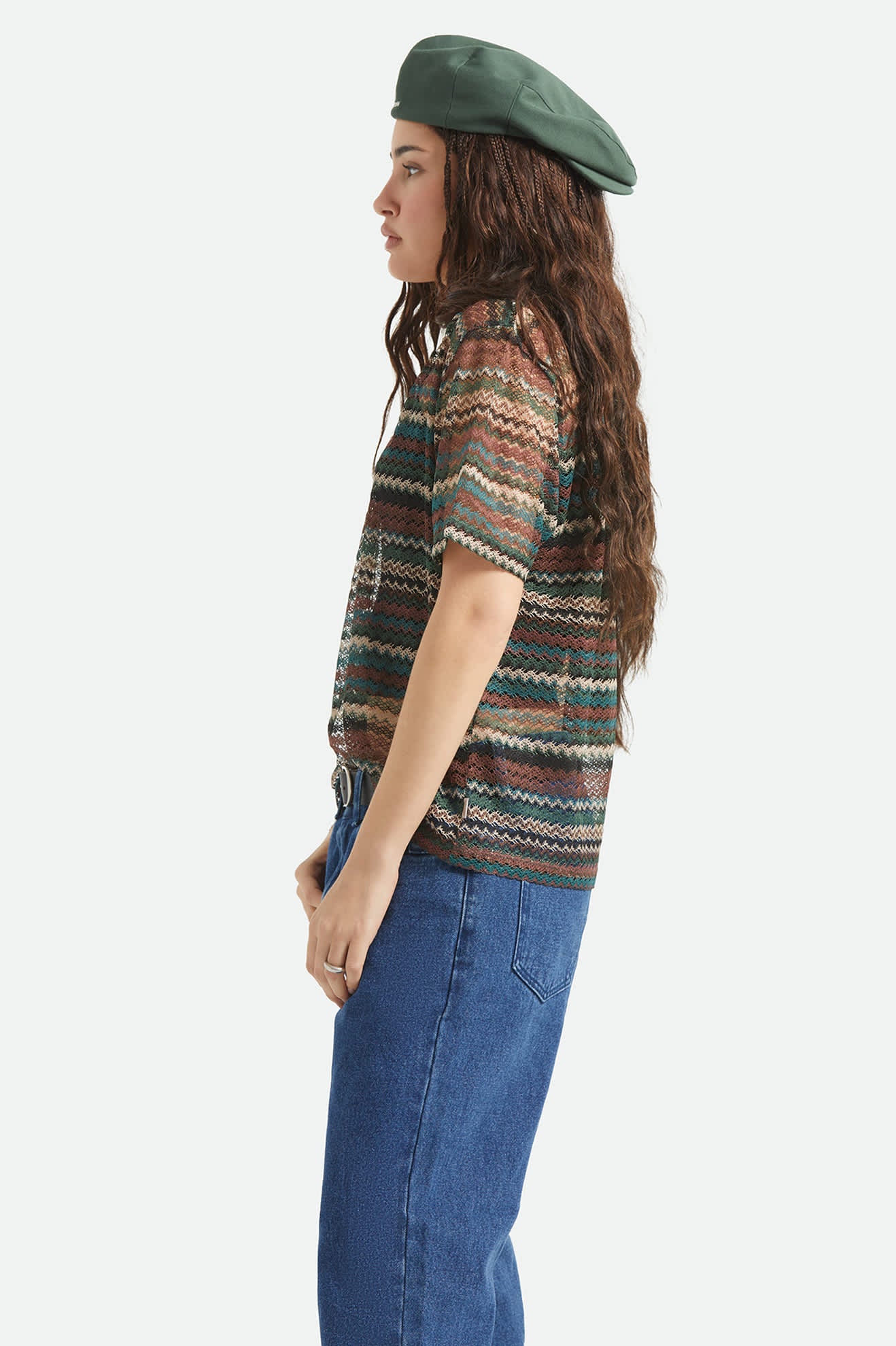 brixton-varsity-t-shirt-multi-retro-stripe-polyester image 3
