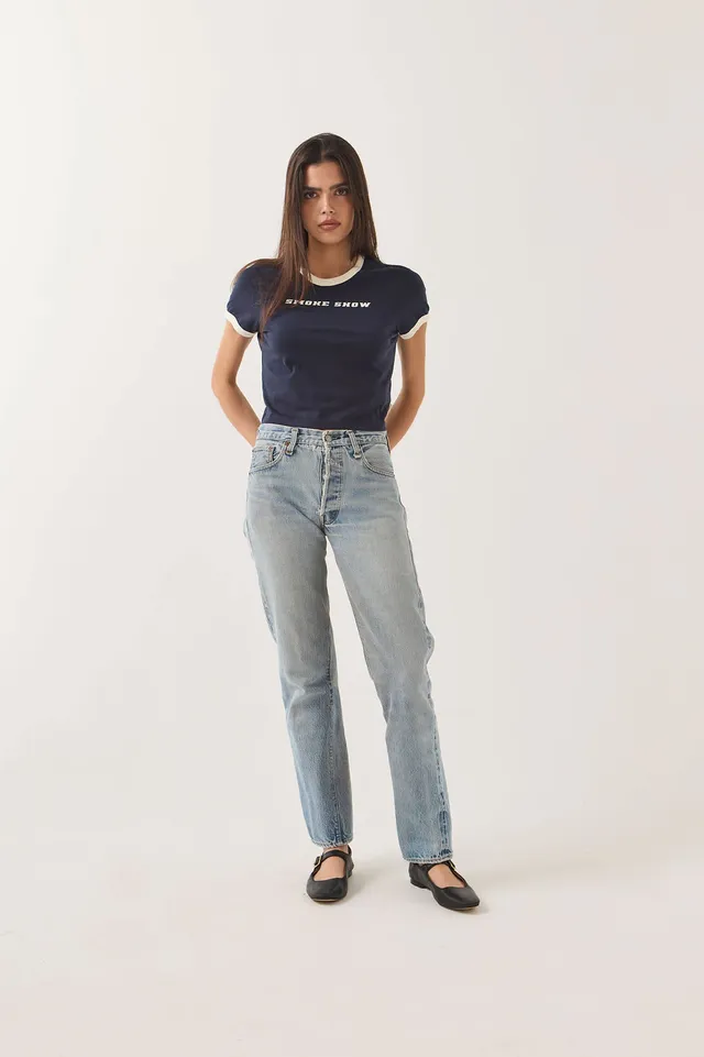 brixton-smoke-show-baby-t-shirt-washed-navy-slim image 1