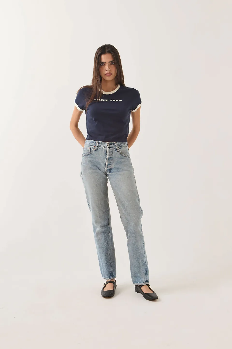 brixton-smoke-show-baby-t-shirt-washed-navy-slim image 1