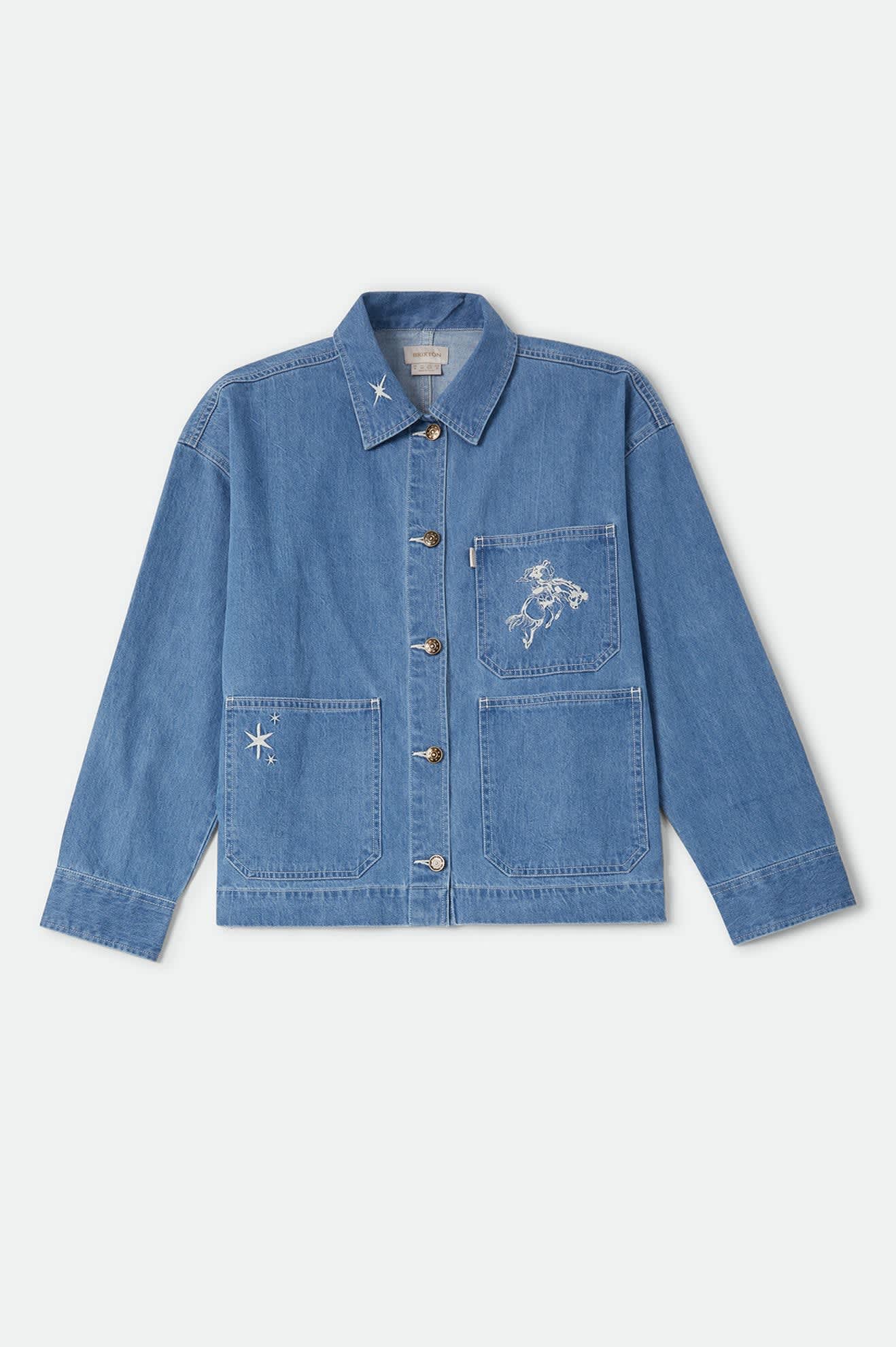 brixton-barn-jacket-damen-jacke-light-stone-wash image 2