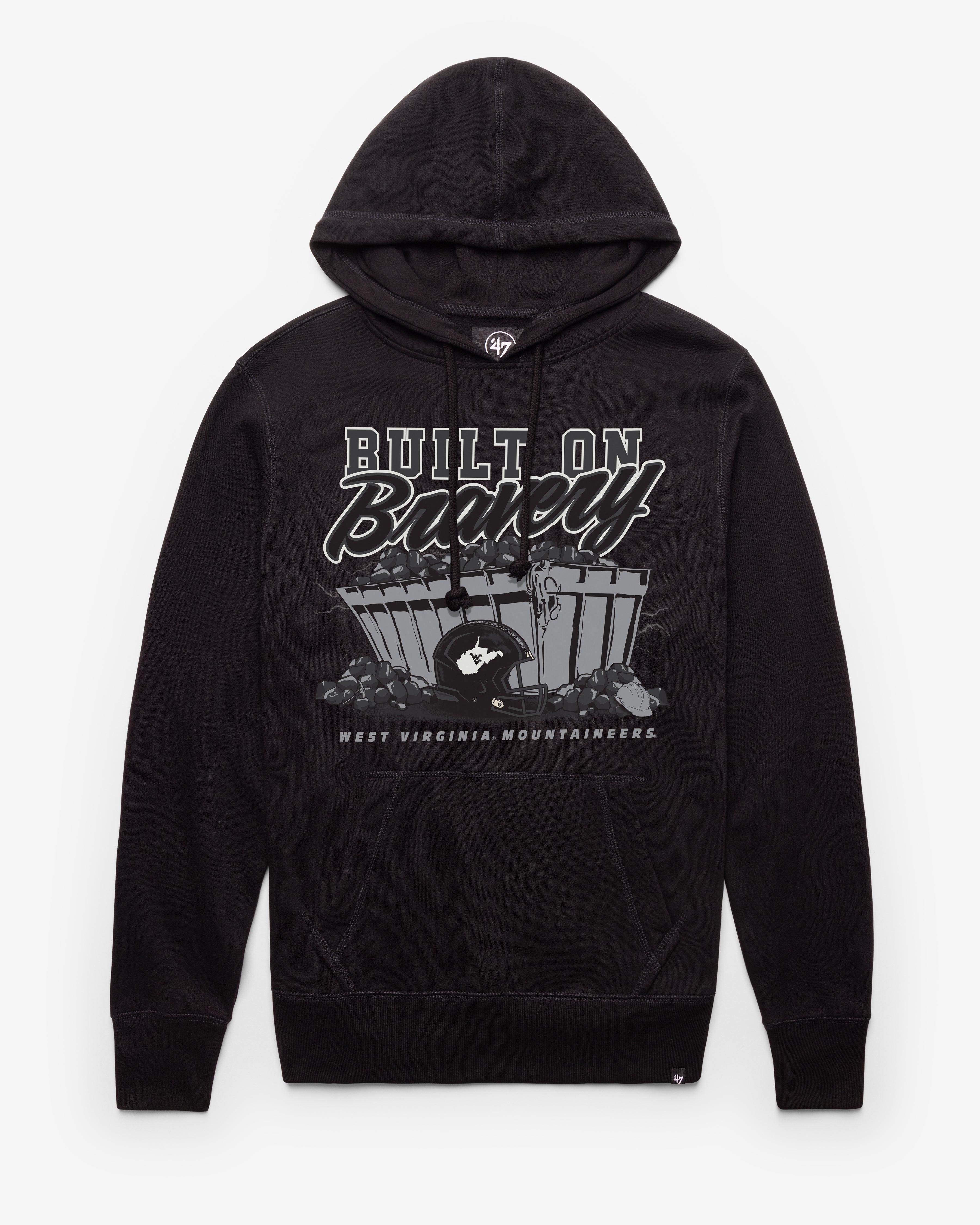 47-brand-west-virginia-mountaineers-hoodie-jet-black-fleece image 1