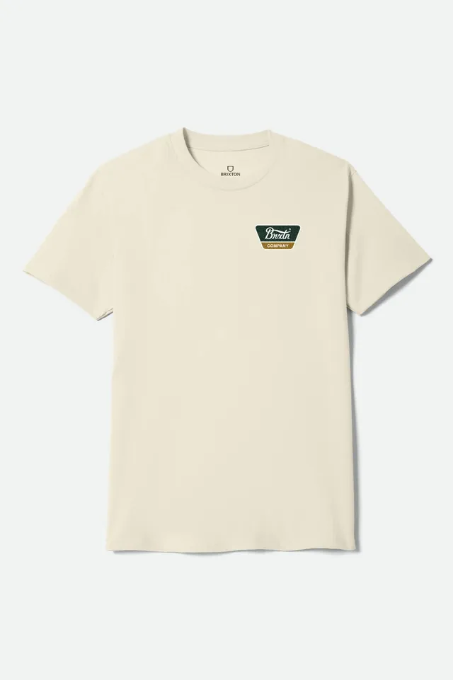brixton-linwood-t-shirt-cream-herren-standard-fit image 1