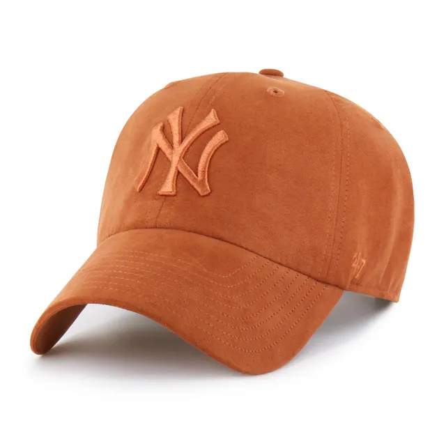 47-clean-up-new-york-yankees-cap-orange-suede image 1