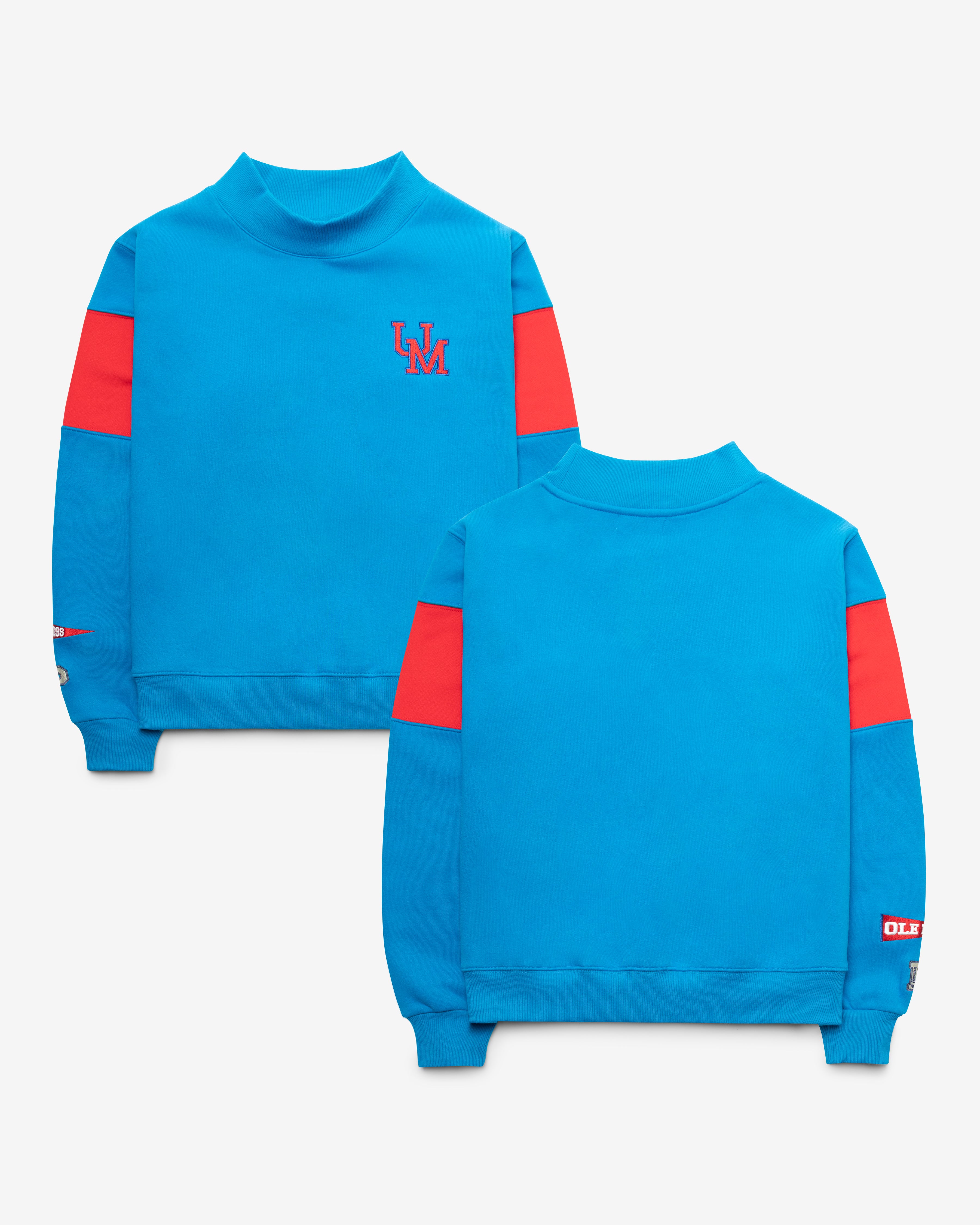 47-brand-parke-ole-miss-rebels-mockneck-sweatshirt-blue-raz image 1