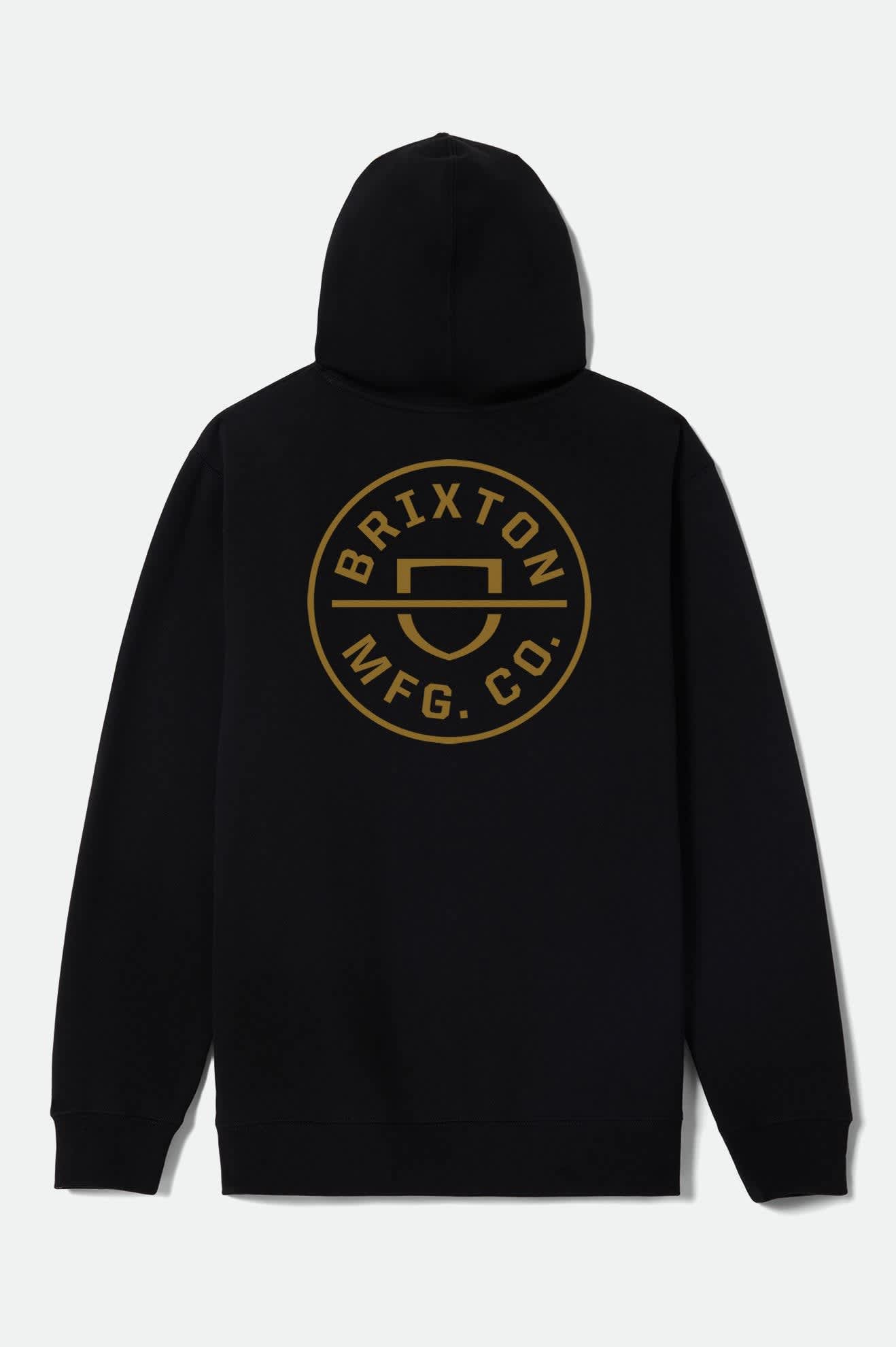 brixton-crest-hoodie-black-bronze-kapuzenpullover-relaxed-fit image 1
