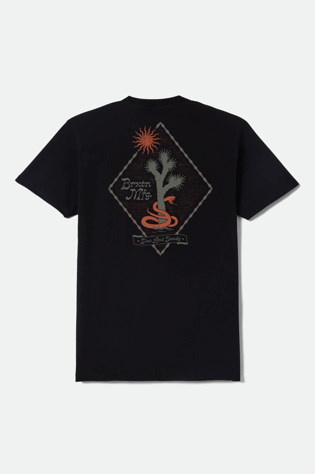 brixton-steady-standard-t-shirt-schwarz-baumwolle-print image 2