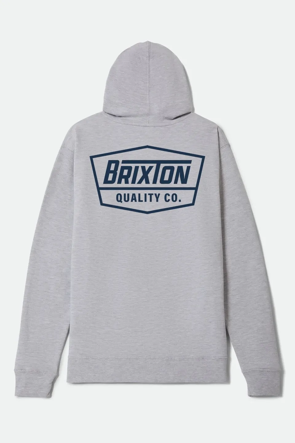 brixton-regal-hoodie-grau-mit-backprint-und-kapuze image 1