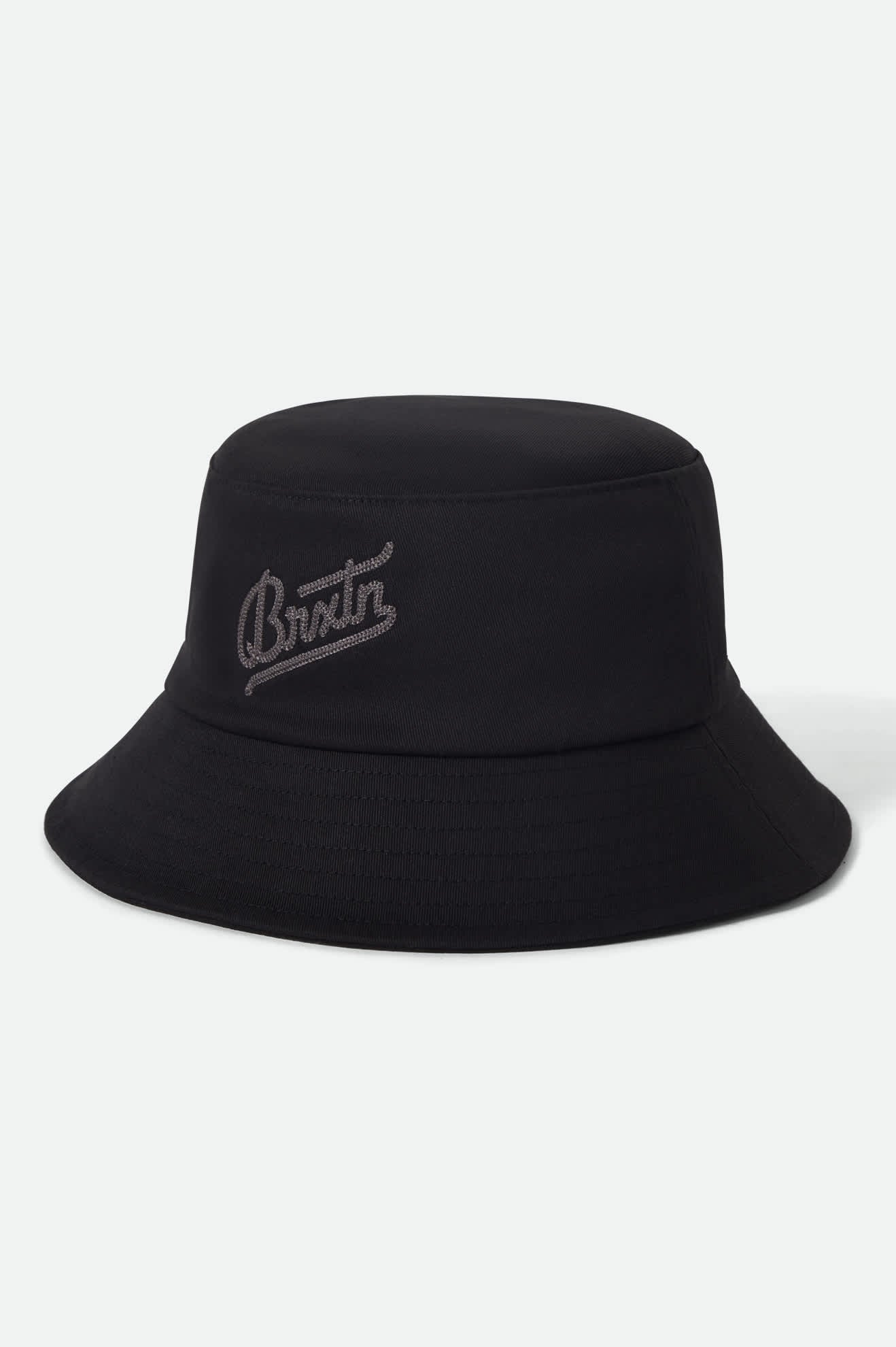 brixton-eldon-bucket-hat-schwarz-packbar-baumwolle image 1